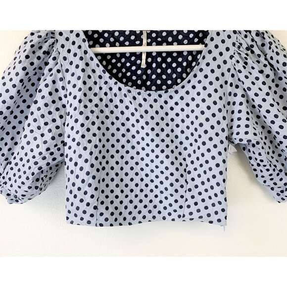 NWT Free People Puff Sleeve top blouse Size 0 - Picture 6 of 9